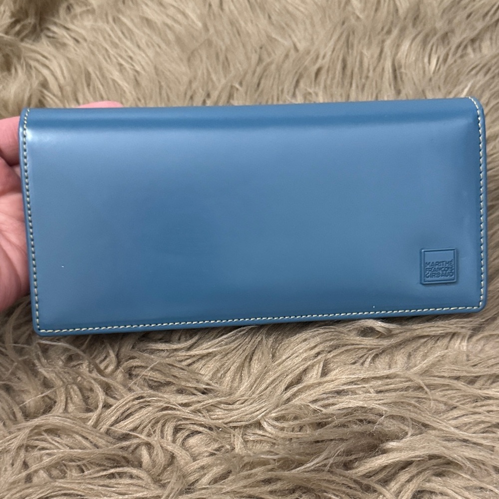 Marithe Francois Girbaud blue leather wallet